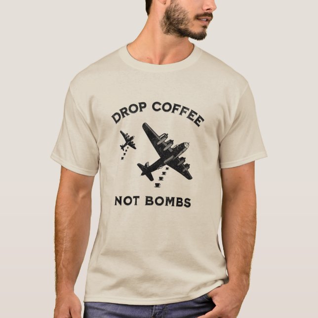 Kaffe utan bomber - Kaffe med hög densitet T Shirt (Framsida)