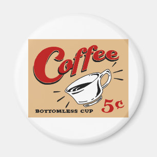 Kaffe utan botten Kopp Magnet