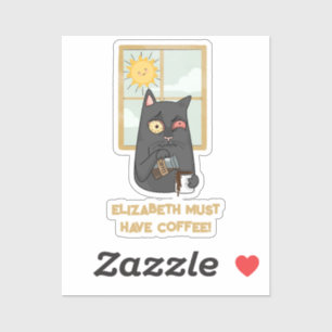 Kaffe utan hingst, som hälls i Java Klistermärken