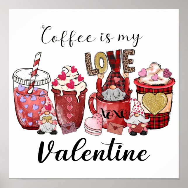 Kaffe-Valentineser | Valentine Gift | HELGDAGAR Poster (Framsidan)