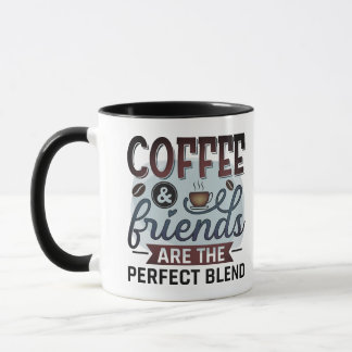 Kaffe Vänner Perfekt Blandning Foto Mug Mugg