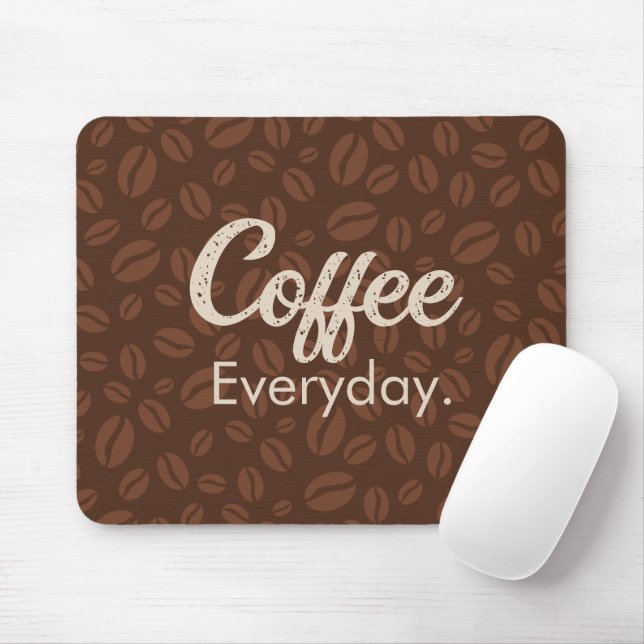 Kaffe Varje dag. Coffee Beans Brown Mousepad Musmatta (Med mus)