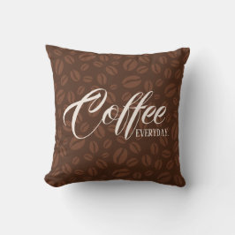 Kaffe Varje dag. Kaffeböna Dekorativ kudde Decor