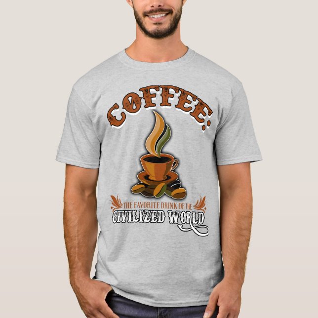 Kaffe: Världens favoritdryck T Shirt (Framsida)