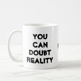 Kaffe, verklighet och tvivel kaffemugg