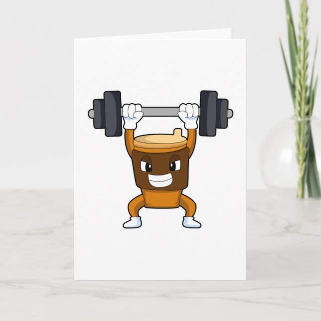 Kaffe vid styrkeutbildning med Barbell Kort (Framsida)