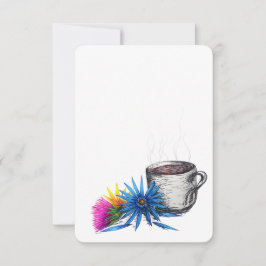 Kaffe & Vildblommor Anteckningskort