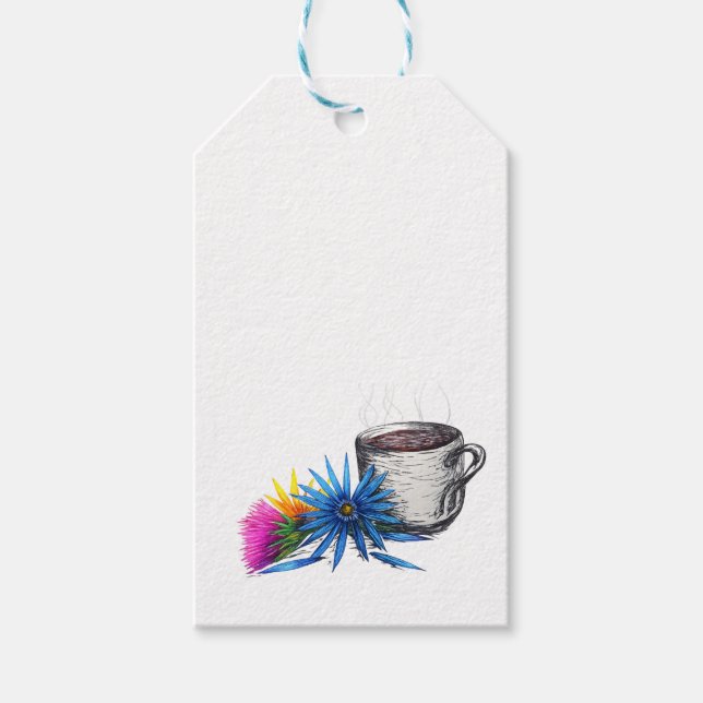 Kaffe & Vildblommor Presentetikett (Framsidan)