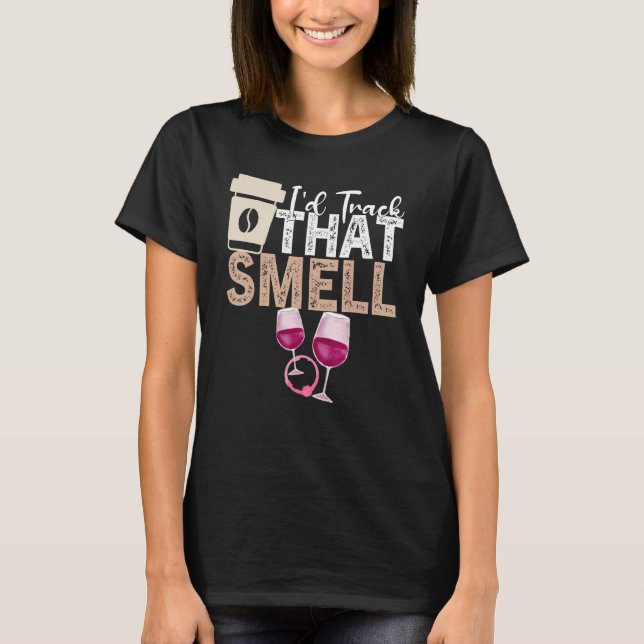 Kaffe Vin-citat Barista Coola Kaffe Vin 9 T Shirt (Framsida)