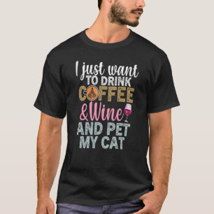 Kaffe Vin-citat Barista Coola Kaffe Vin T Shirt