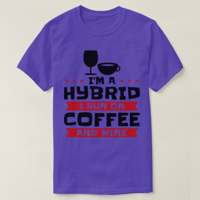 Kaffe Vin Hybrid Alkohol Coffee Addict1 T Shirt (Design framsida)