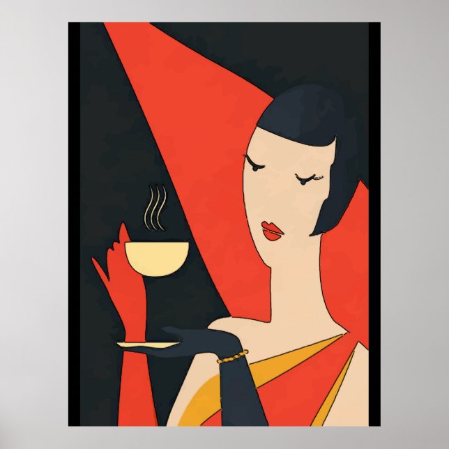 Kaffe Vintage Dam Poster (Framsidan)