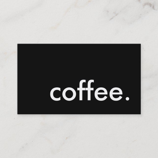 kaffe. visitkort (Framsida)