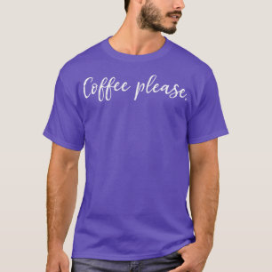 Kaffe, vit text t shirt