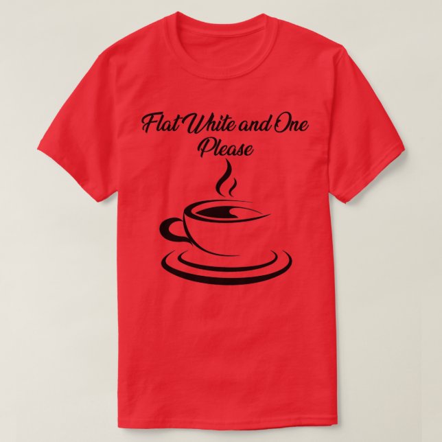 Kaffe, vitt och ett som är optimerat för blekning t shirt (Design framsida)