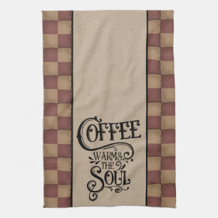 Kaffe Warms Soul - Primitive Stil Kökshandduk