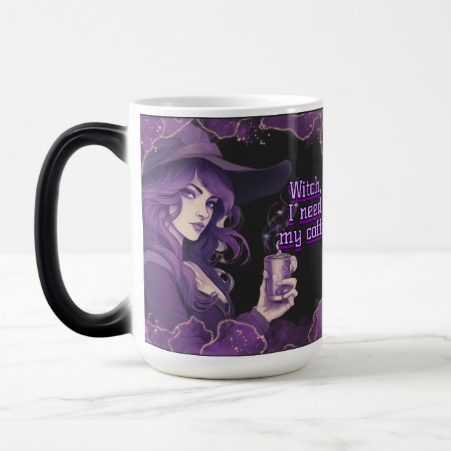 Kaffe Witch på Black Magisk Mugg (Vänster)