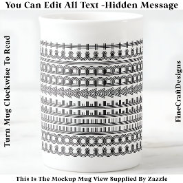 Kaffeadressbok Gömt Message Funny Novelty 111B Benporslin Mugg