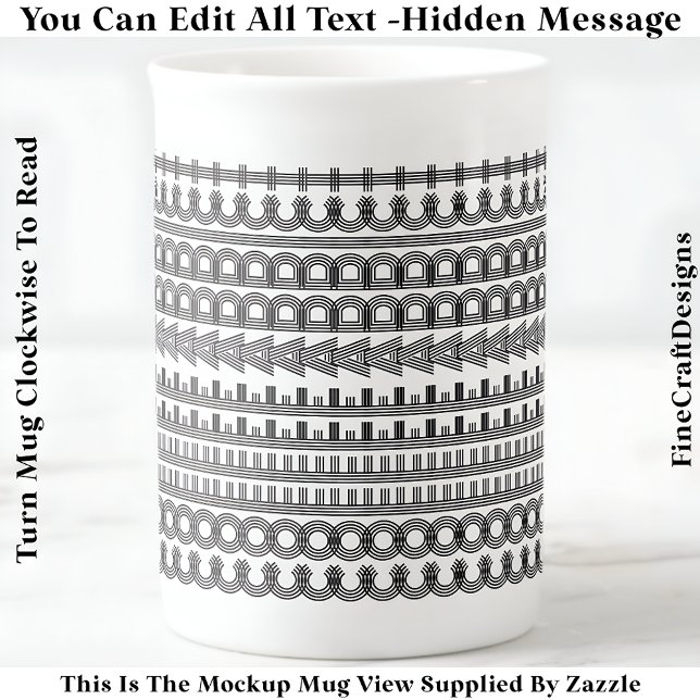 Kaffeadressbok Gömt Message Funny Novelty 111B Benporslin Mugg (Skapare uppladdad)