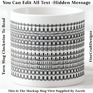 Kaffeadressbok Gömt Message Funny Novelty 111B Espressomugg