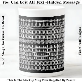 Kaffeadressbok Gömt Message Funny Novelty 111W Benporslin Mugg