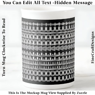 Kaffeadressbok Gömt Message Funny Novelty 111W Benporslin Mugg