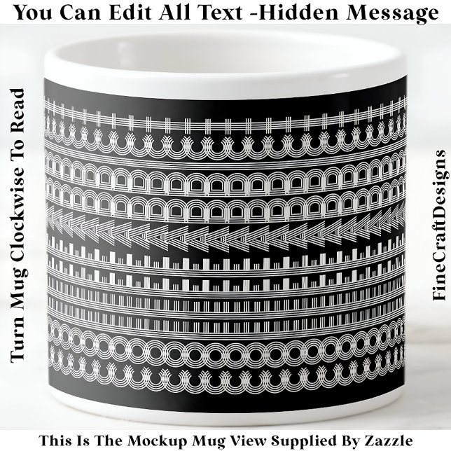 Kaffeadressbok Gömt Message Funny Novelty 111W Espressomugg (Skapare uppladdad)