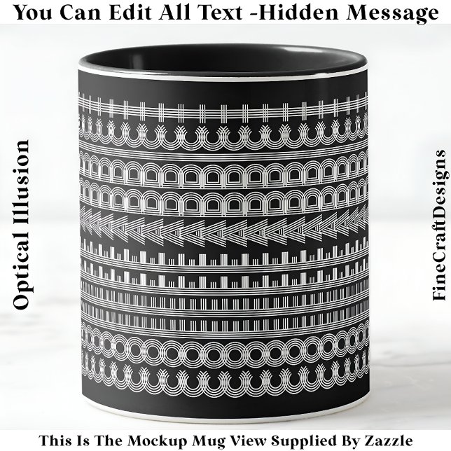 Kaffeadressbok Gömt Message Funny Novelty 111W Mugg (Skapare uppladdad)
