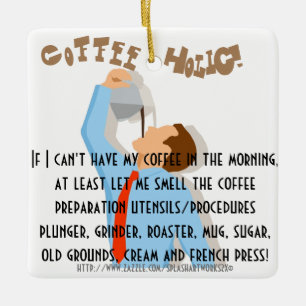 "Kaffealkoholen! Julgransprydnad Keramik