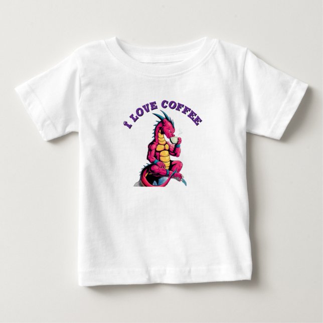 Kaffeälskare baby bodysuit t shirt (Framsida)