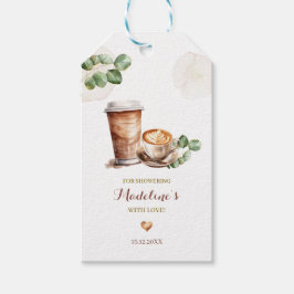 Kaffeälskare bryggs Tack tag Presentetikett