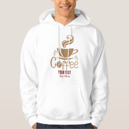 Kaffeälskare Design – Minimalistisk Kaffekopp Graf Hoodie