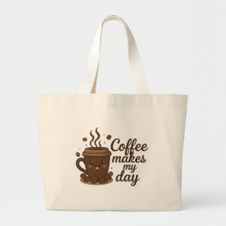Kaffeälskare Estetisk Design | Mysiga Kaffe Vibbar Jumbo Tygkasse