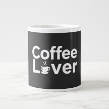Kaffeälskare Fet Typografi Mugg - Minimalistisk Sv