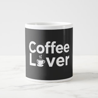 Kaffeälskare Fet Typografi Mugg - Minimalistisk Sv Jumbo Mugg