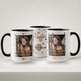 Kaffeälskare Foto Namn Julpresent till henne Mugg