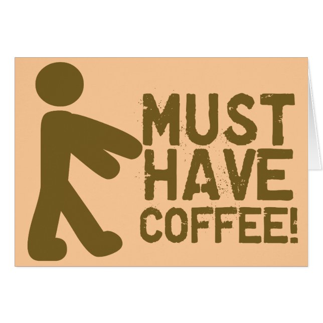 Kaffeälskare Hälsningskort (Framsidan Horizontal)