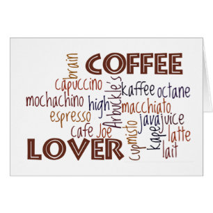 Kaffeälskare Hälsningskort