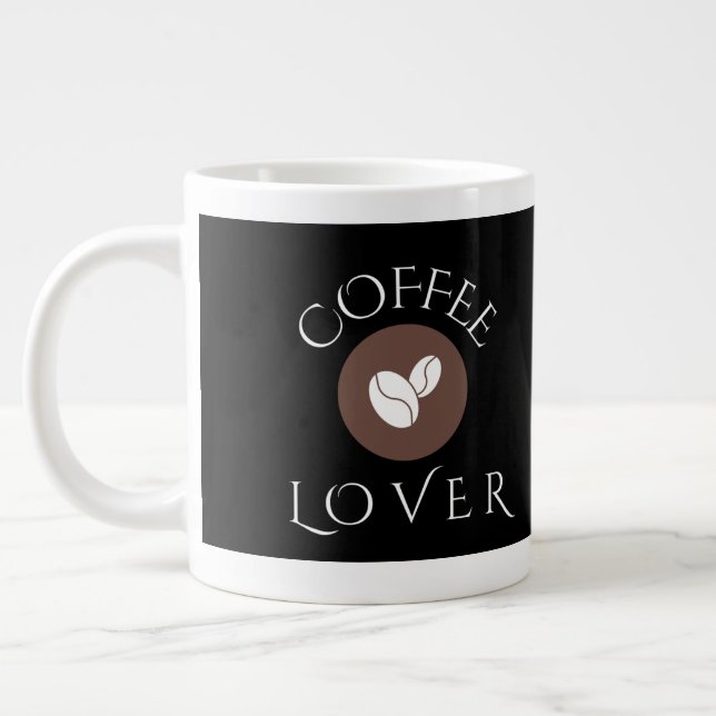 Kaffeälskare, Hem, Kontor & Gåvor Jumbo Mugg (Vänster)