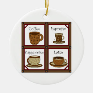 Kaffeälskare Julgransprydnad Keramik