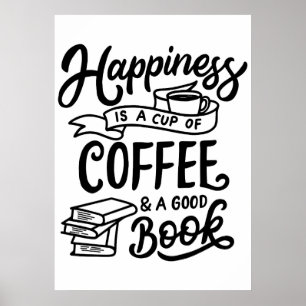 Kaffeälskare Kaffe Och En Bra Bok Poster