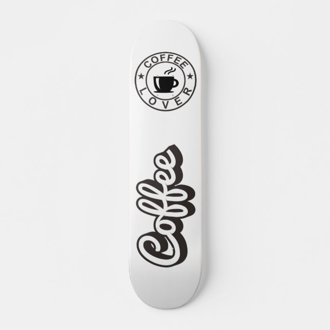 Kaffeälskare Mini Skateboard Bräda 18,7 Cm (Framsida)
