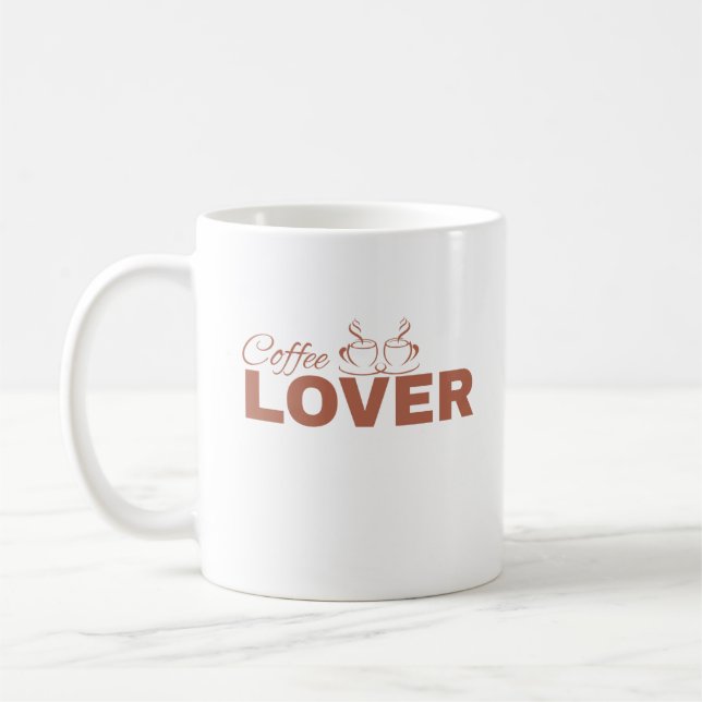 Kaffeälskare Mugg | Söt Keramisk Mugg med Kaffe Ci (Vänster)
