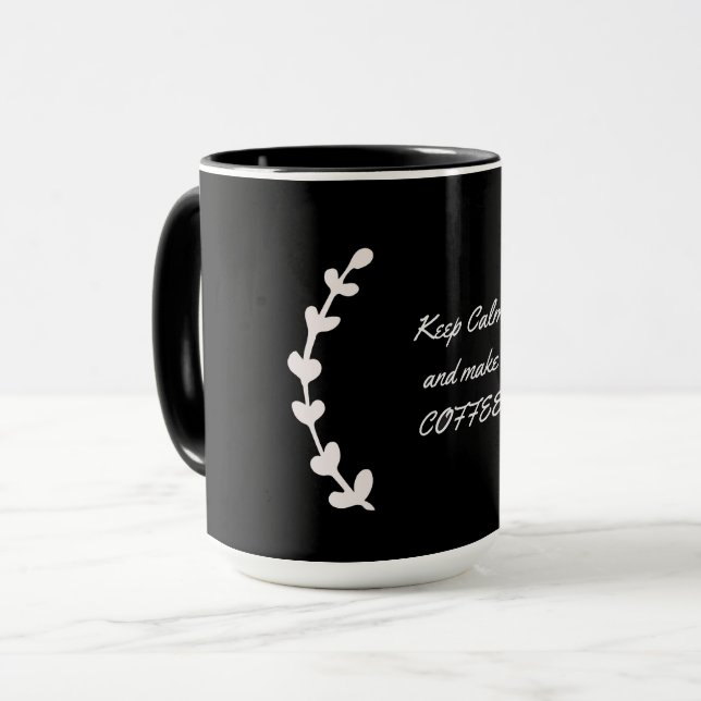 Kaffeälskare Presentmugg – Ta det lugnt och brygg  Mugg (Framsida vänster)
