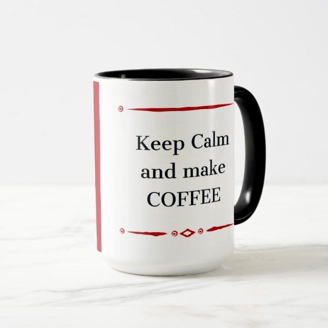 Kaffeälskare Presentmugg – Ta det lugnt och brygg  Mugg (Framsida höger)