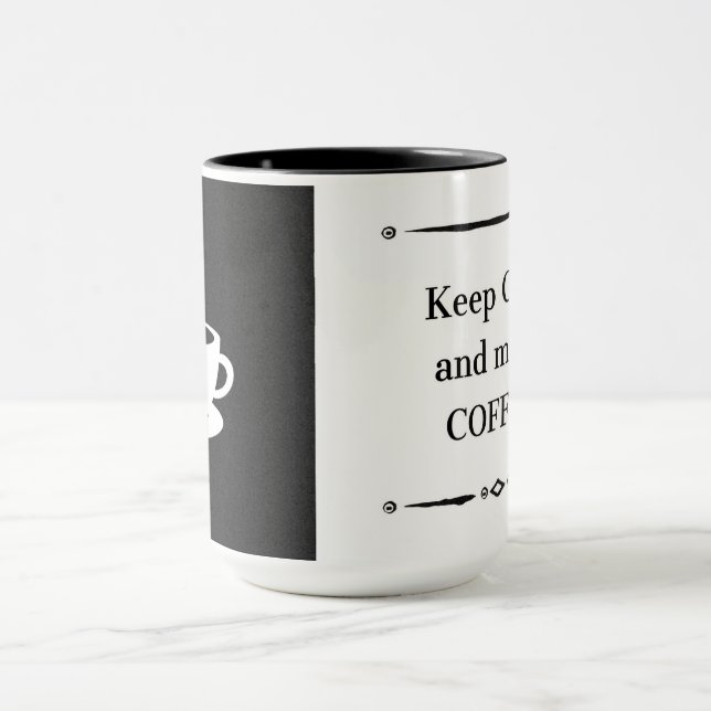 Kaffeälskare Presentmugg – Ta det lugnt och brygg  Mugg (Center)