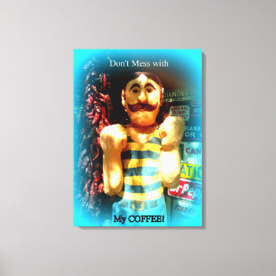 kaffeälskare slågna in kanfas canvastryck