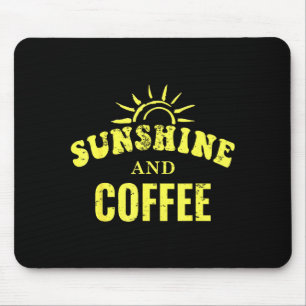 Kaffeälskare _ solsken och kaffe retro stil musmatta