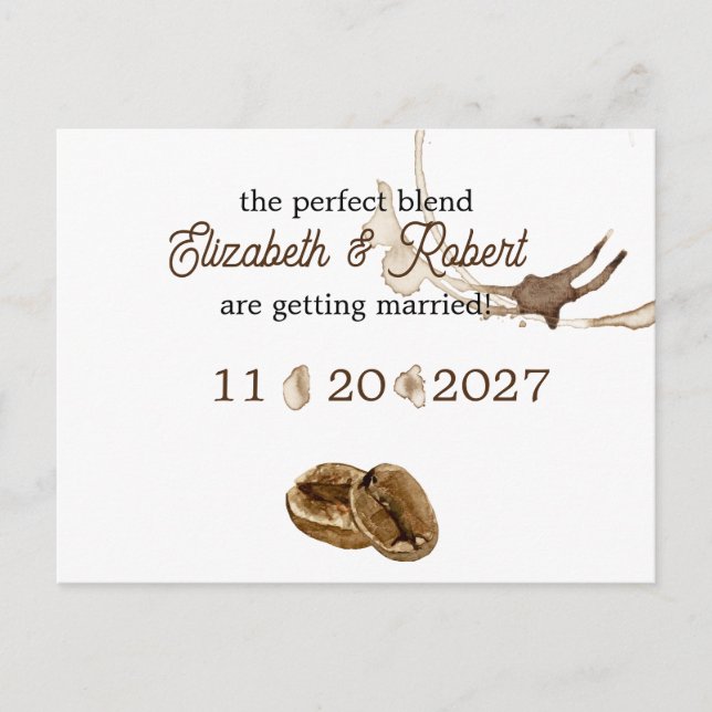 Kaffeälskare Spara Datum Meddelande Vykort (Framsida)