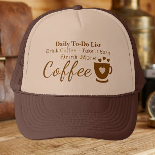 Kaffeälskare ta det lugnt brunt keps